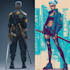illustrate you as a cyberpunk style character