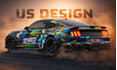 create professional car wrap design, vehicle wrap, racing livery design