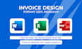 create invoice template, price list and letterhead design