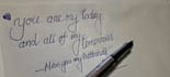 write neat handwritten notes in elegant cursive writing