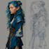 do a fantasy character art and character
