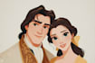 create a custom disney style couple illustration