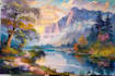 paint landscape in oil painting
