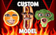 make 3d avatar ar vtuber filter for lens studio and streaming like burnt peanut