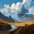 draw a fantasy landscape illustrations