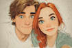 create a custom disney anniversary couple art