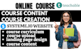 setup online course content, systeme io course setup,course curriculum