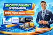setup shopify paypal, stripe, square, flutterwave payment button API integration