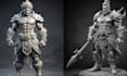 create high detail 3d character sculpt and realistic statue model for3d printing