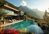 design modern house interior and exterior with 3d rendering