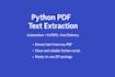 create a python script to extract text from PDF