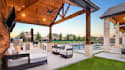 3d landscape rendering for backyard landscape design, 3d pergola, pool design