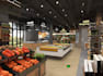 design 3d  supermarket store, 3d boutique, retail store interior with rendering