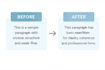 rewrite and improve your text professionally