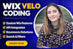 wix velo developer, wix custom code, wix api integration, code database, fix bug