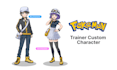 draw custom pokemon and trainer