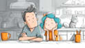 draw a cartoon illustration