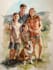 create a watercolor family portrait