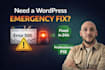 fix wordpress critical error, bug or white screen urgently