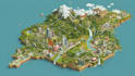 draw a unique vector or isometric map