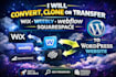 convert clone or transfer wix, weebly, webflow, squarespace to wordpress website