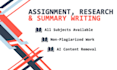 write business research, case study analysis, proposal reports, summary projects