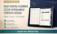 design canva daily planner, canva digital planner, 2026 hyperlinked planner