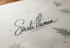 do handwritten, scripted, signature and cursive logo