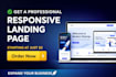 create responsive HTML landing page, saas website or business site