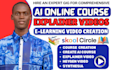 create ai online course elearning explainer video course as a video presenter