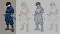 draw anime sketch color