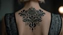 custom an abstract black tattoo design
