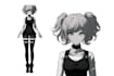 illustrate a beautiful danganronpa inspired character