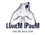 design awesome grumpy bear logo
