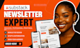 setup substack newsletter design substack newsletter manage substack post page