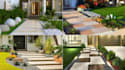 design landscape, frontyard, backyard, garden, patio, and 3d rendering