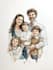 make watercolor family portrait
