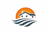 design real estate, roofing, construction logo