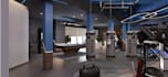 design modern gym interior,3d architectural visualization, workout space render