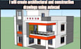 serve as your architect permit drawing and floor plans in autocad