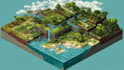 create a isometric map illustration