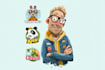 design a cartoon logo character