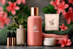create skin care label, cosmetic logo and packaging