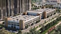 detailed site layout residential development,high rise building, driveway render