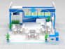 do create attractive 3d model, stall design, booth design,