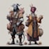 design dnd party, fantasy character
