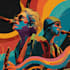 create bold music cover illustrations for bands and artists