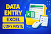 do fast and accurate data entry, excel, copy paste work