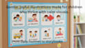 create neurodivergent  educational visuals and storybook art