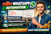 build whatsapp API integration power automate n8n whatsapp chatbot n8n ai agent